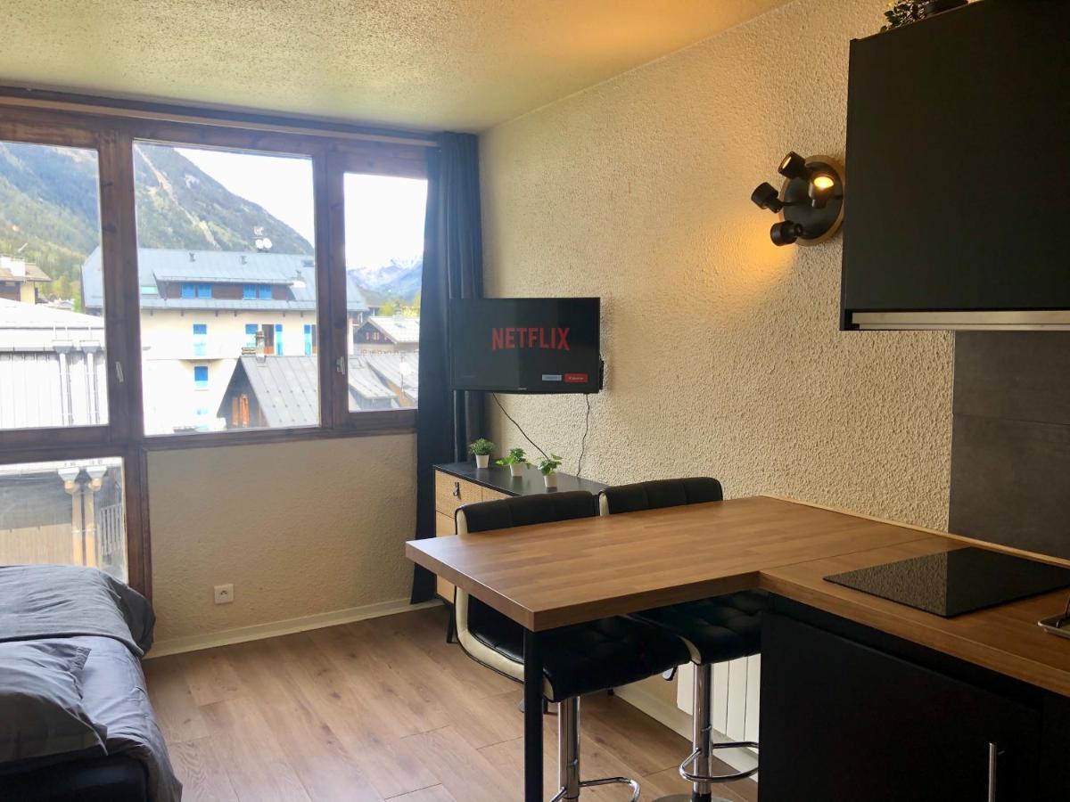Studio Lumineux Neuf Dans L'Hyper Centre Avec Vue Chamonix Kültér fotó